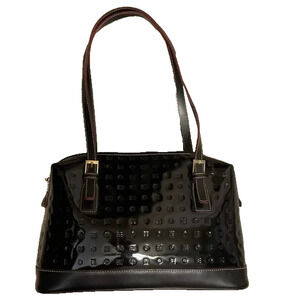 Arcadia Vintage Aria Black Patent Shoulder Bag B000439